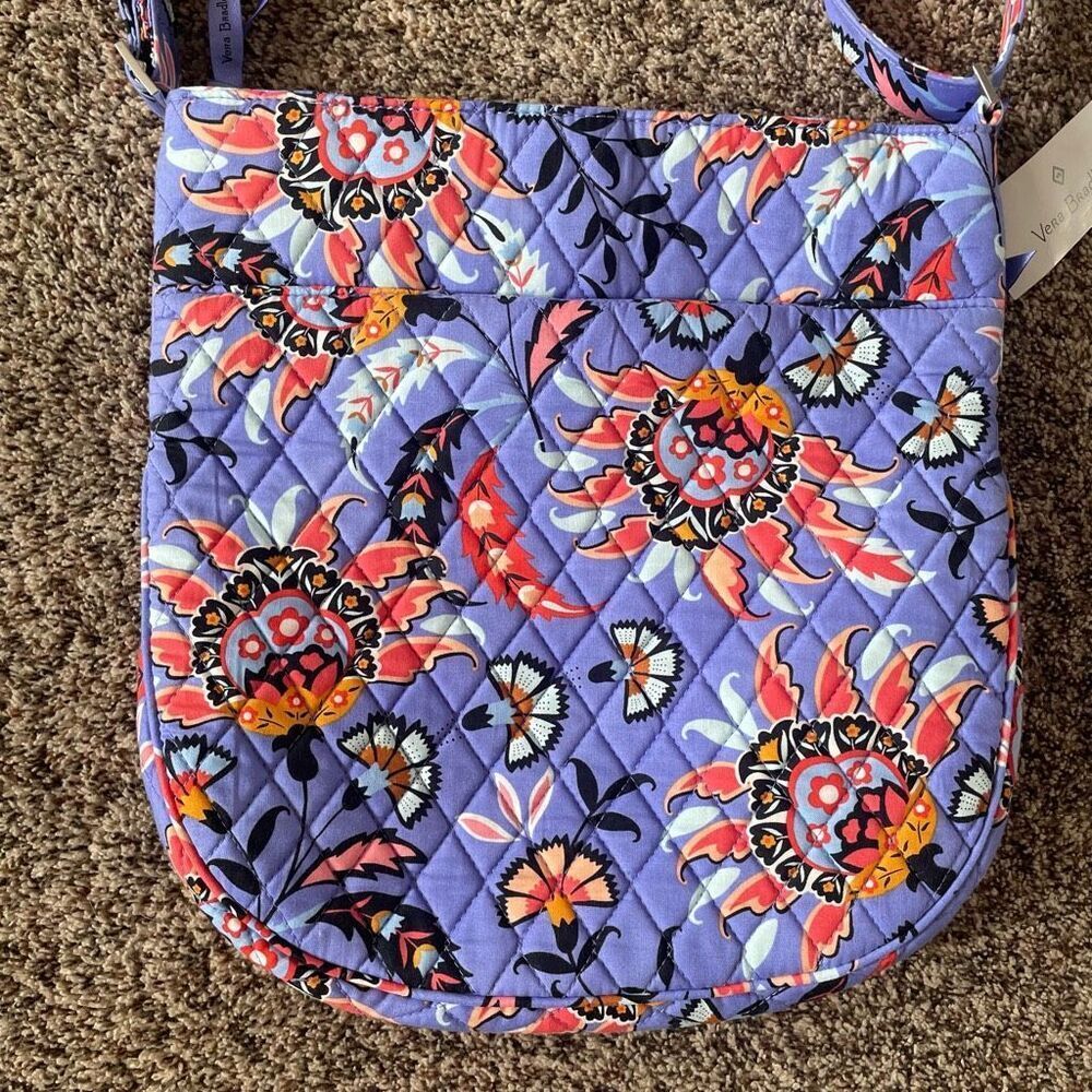 NWT Vera Bradley Trio Zip Hipster Mural Garden crossbody handbag purse - Picture 2 of 8
